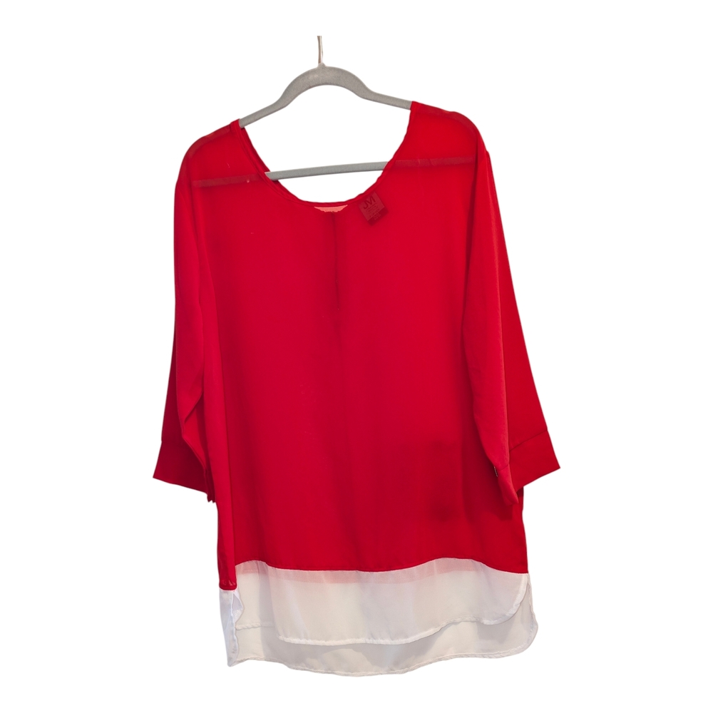 Jonathan Martin Red and White Women's Blouse